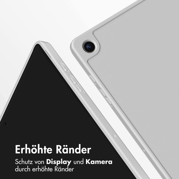 Accezz Smarte Klapphülle aus Silikon Samsung Galaxy Tab A9 Plus - Grau
