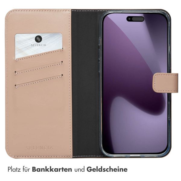 Selencia Echtleder Klapphülle Apple iPhone 17 Pro Max - Dusty Pink