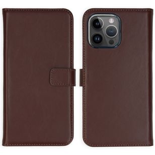 Selencia Echtleder Klapphülle Apple iPhone 15 Pro Max - Braun