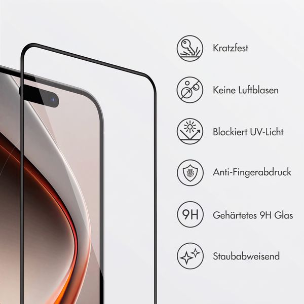 Accezz Gehärteter Glas-Schutz + Applikator Apple iPhone Duo