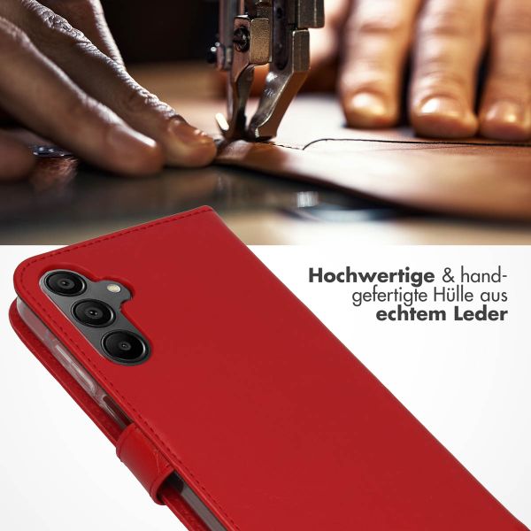 Selencia Echtleder Klapphülle Samsung Galaxy A15 (5G/4G) - Rot