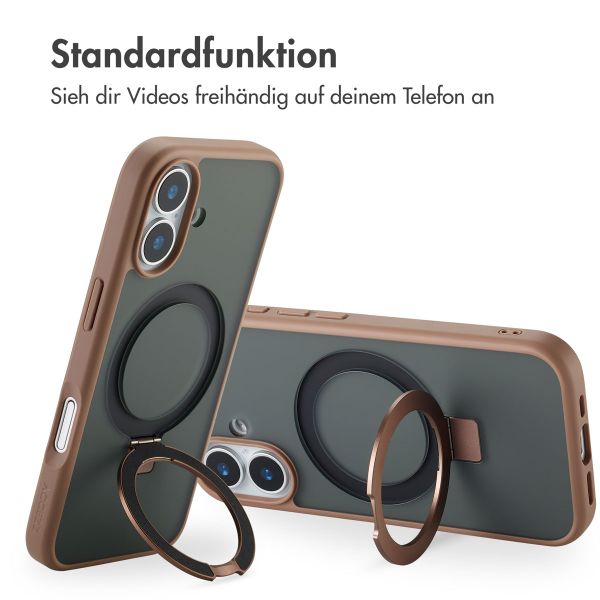 Accezz Ring Stand Backcover mit MagSafe Apple iPhone 17 - Braun