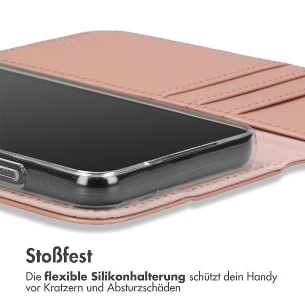 Accezz Wallet TPU Klapphülle Apple iPhone 12 (Pro) - Rosé gold