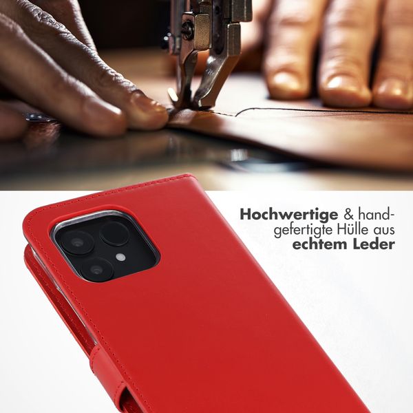 Selencia Echtleder Klapphülle Fairphone 6 / 6+ - Rot