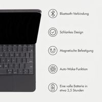 Accezz Magnetische Bluetooth Tastatur Apple iPad Air 13 Zoll (2026) M4 / (2025) M3 / (2024) M2 / iPad Pro 12.9 (2018/2020/2021/2022) - QWERTY / NL - Schwarz