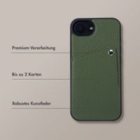 Selencia Riva Back Cover mit Kartenfach Apple iPhone 17e / 16e - Sage Green