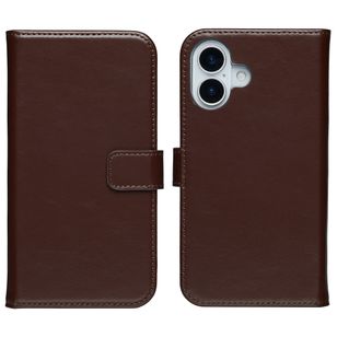 Selencia Echtleder Klapphülle Apple iPhone 17 - Braun