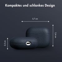 Accezz Echtleder Case  Apple Airpods 3 - Dunkelblau