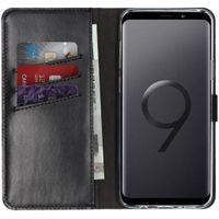 Selencia Echtleder Klapphülle Samsung Galaxy S9 Plus - Schwarz