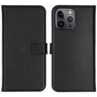Selencia Echtleder Klapphülle Apple iPhone 15 Pro Max - Schwarz