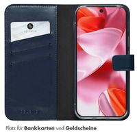 Selencia Echtleder Klapphülle Google Pixel 10 / 10 Pro - Blau