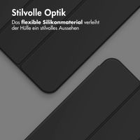 Accezz Smarte Klapphülle aus Silikon Samsung Galaxy Tab A11 Plus / A9 Plus - Schwarz