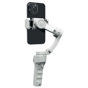 Selencia Gimbal Stabilizer mit LED-Licht - Smartes Tracking - Tripod - Cosy Grey