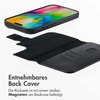 Accezz 2-in-1 Klapphülle aus Leder mit MagSafe Apple iPhone 16 - Onyx Black