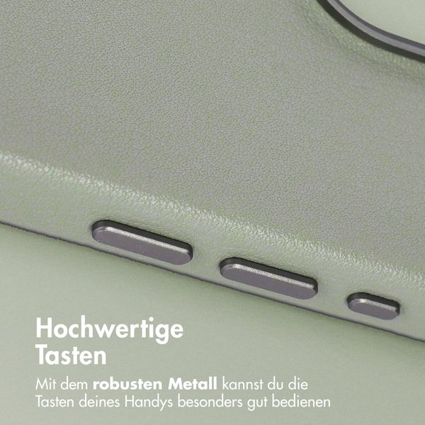 Accezz MagSafe Leather Backcover Apple iPhone 16 Pro - Light Grey