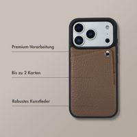 Selencia Riva Back Cover mit Kartenfach Apple iPhone 17 Pro - Mocha Brown
