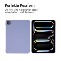 Accezz Liquid Silicone Back Cover mit Stifthalter Apple iPad Pro 11 (2025) M5 / (2024) M4 - Lila