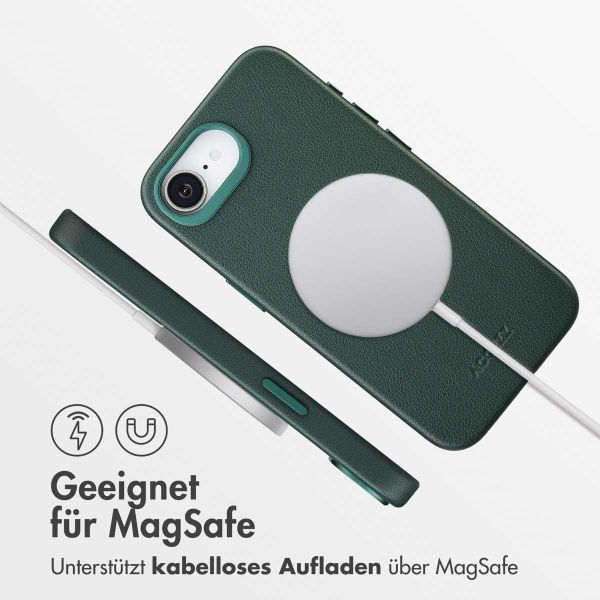 Accezz MagSafe Leather Backcover Apple iPhone 17e / 16e - Cedar Green