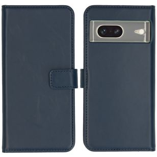 Selencia Echtleder Klapphülle Google Pixel 7 - Blau