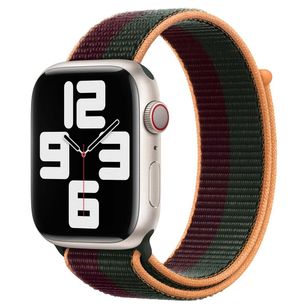 Apple Sport Loop Armband für Apple Watch | 44/45/46/49 mm - Dark Cherry/Forest Green