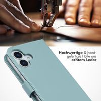 Selencia Echtleder Klapphülle Apple iPhone 17 - Air Blue