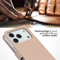 Selencia Echtleder Klapphülle Apple iPhone 17 Pro - Dusty Pink