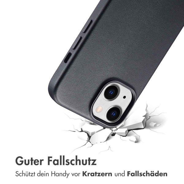 Accezz MagSafe Leather Backcover Apple iPhone 15 - Onyx Black