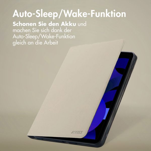 Accezz Classic Klapphülle Apple iPad 11 (2025) 11 Zoll A16 / iPad 10 (2022) 10.9 Zoll - Greige