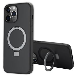 Accezz Ring Stand Backcover mit MagSafe Apple iPhone 13 Pro Max - Schwarz