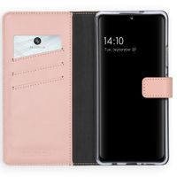 Selencia Echtleder Klapphülle Samsung Galaxy A42 - Dusty Pink
