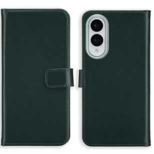 Selencia Echtleder Klapphülle Samsung Galaxy S25 Edge - Grün