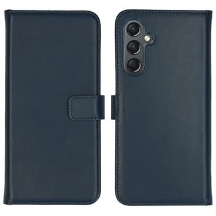 Selencia Echtleder Klapphülle Samsung Galaxy A25 (5G) - Blau
