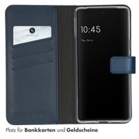 Selencia Echtleder Klapphülle Google Pixel 7 - Blau