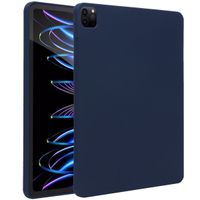 Accezz Liquid Silicone Back Cover mit Stifthalter Apple iPad Pro 12.9 (2022) / Pro 12.9 (2021) / Pro 12.9 (2020) - Dunkelblau