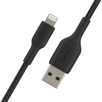Belkin BoostCharge Pro Braided Lightning auf USB-A Kabel - 2 Meter - Schwarz