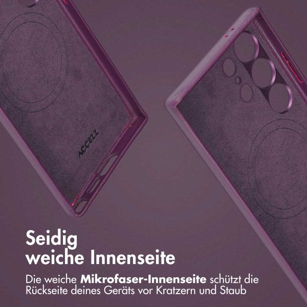Accezz 2-in-1 Klapphülle aus Leder mit MagSafe Samsung Galaxy S24 Ultra - Heath Purple