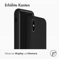 Accezz Liquid Silikoncase Apple iPhone X / Xs - Schwarz