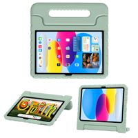 Accezz SchutzHülle mit Handgriff kindersicher Apple iPad 11 (2025) 11 Zoll A16 / iPad 10 (2022) 10.9 Zoll - Olive Green
