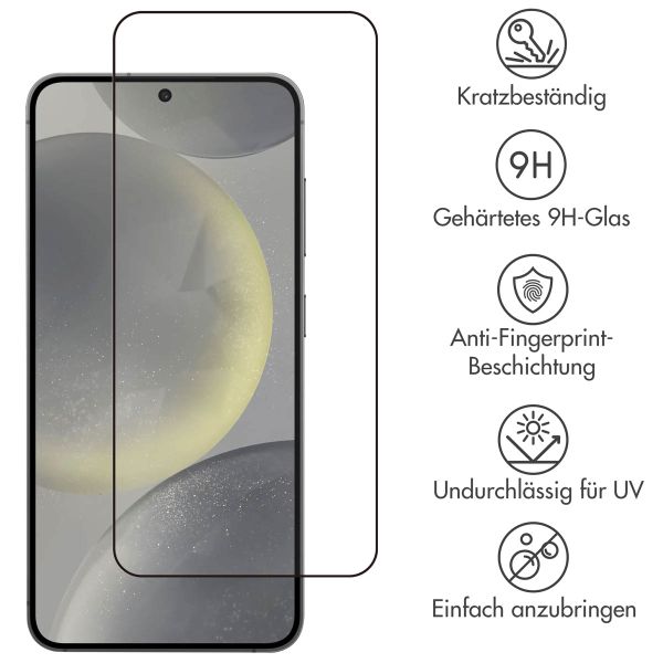Accezz Full Cover Screen Protector aus gehärtetem Glas Samsung Galaxy S25 / S24