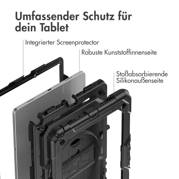 Accezz Robustes Back Cover mit Schultergurt Samsung Galaxy Tab A9 Plus - Schwarz
