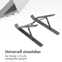 Accezz Laptophalter - Laptopständer - Verstellbar und zusammenklappbar - Grau