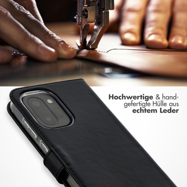 Selencia Echtleder Klapphülle OnePlus 15R - Schwarz