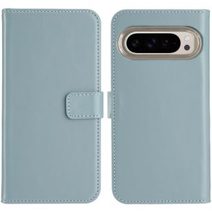 Selencia Echtleder Klapphülle Google Pixel 9 / 9 Pro - Air Blue