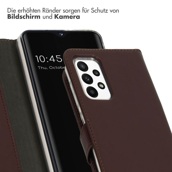 Selencia Echtleder Klapphülle Samsung Galaxy A23 (5G) - Braun