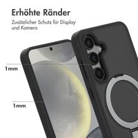 Accezz Ring Stand Backcover mit MagSafe Samsung Galaxy S24 - Schwarz