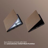 Selencia Riva Klapphülle Apple iPad Air 11 Zoll (2026) M4 / (2025) M3 / (2024) M2 / Air 5 (2022) / Air 4 (2020) - Mocha Brown