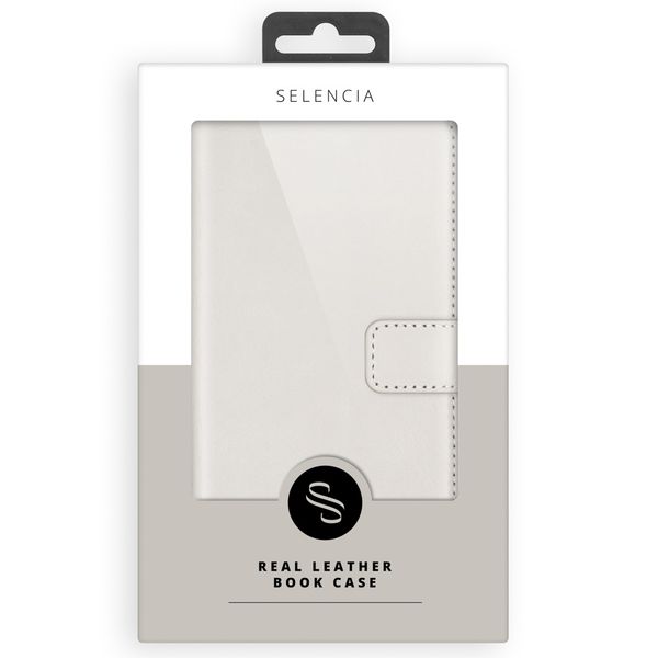 Selencia Echtleder Klapphülle Samsung Galaxy S21 Plus - Greige