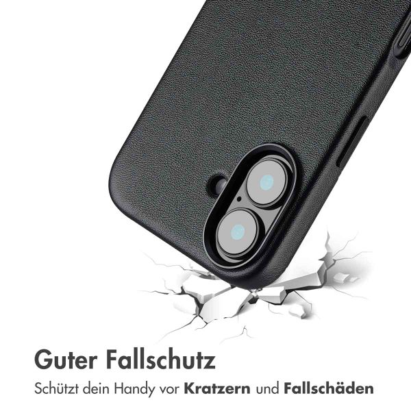 Accezz MagSafe Leather Backcover Apple iPhone 16 - Onyx Black