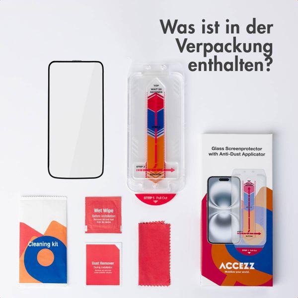 Accezz Gehärteter Glas-Schutz + Applikator Samsung Galaxy A55