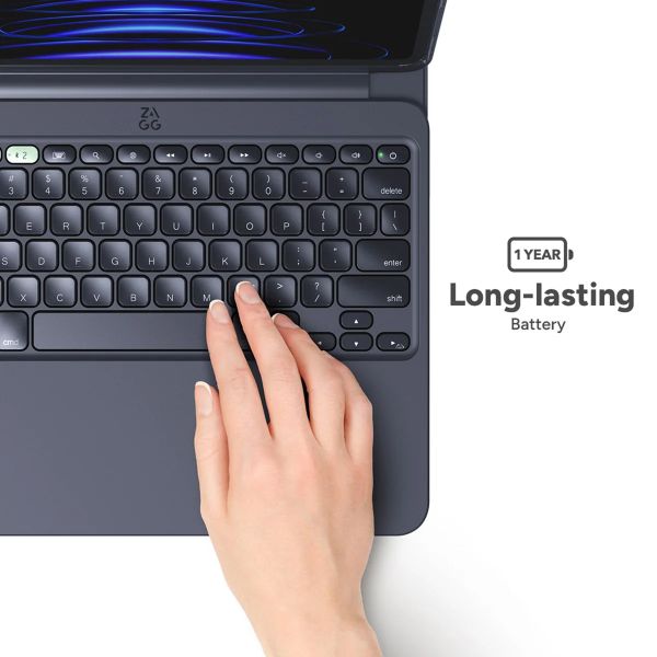 ZAGG Pro Keys 2 keyboard Klapphülle Apple iPad Air 11 Zoll (2026) M4 / (2025) M3 / (2024) M2 - QWERTY / NL - Schwarz
